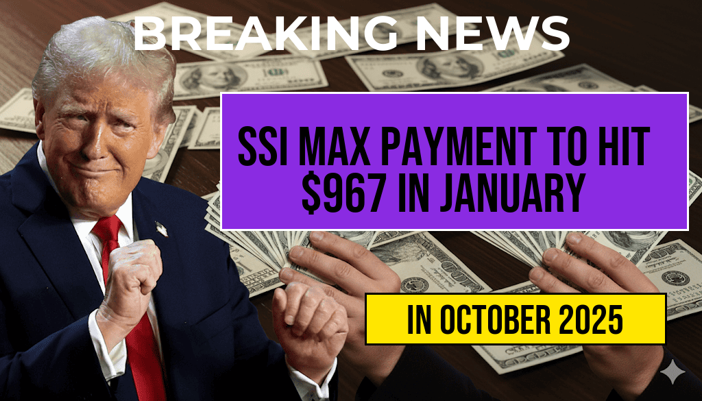 Significant SSI Increase: Maximum Monthly Federal Payment to Reach $967 for Individuals in January 2025